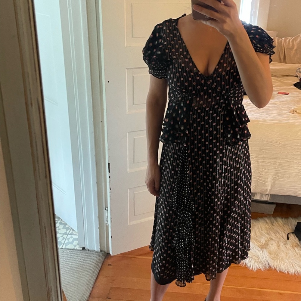Top Shop Black Pattern Dress